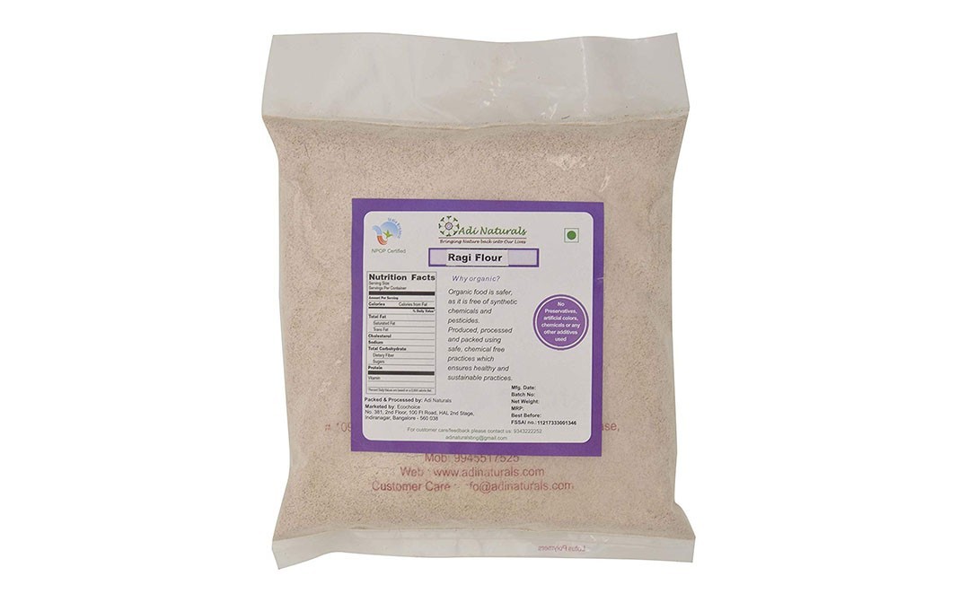 Adi Naturals Ragi Flour    Pack  500 grams